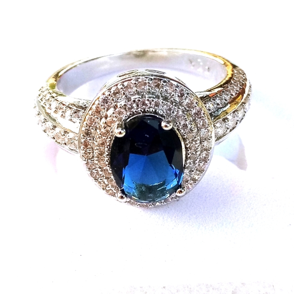 Blue Sapphire Sterling silver Ring